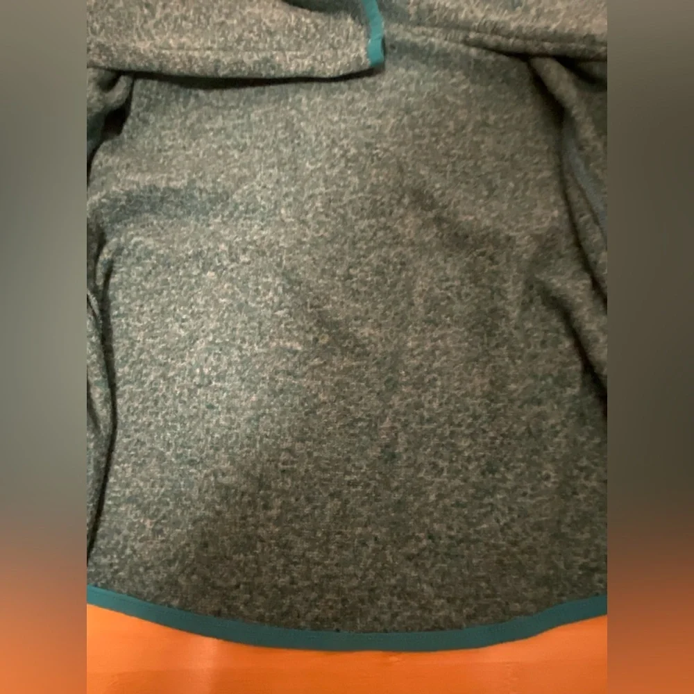 Eddie Bauer Heathered Full Zip Fleece Jacket in Teal NWOT - Picture 5 of 7